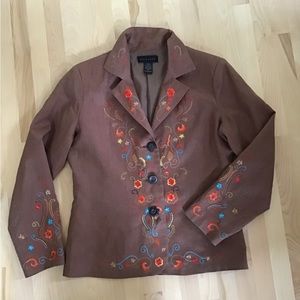 “90s Unique Linen Blazer  🌸